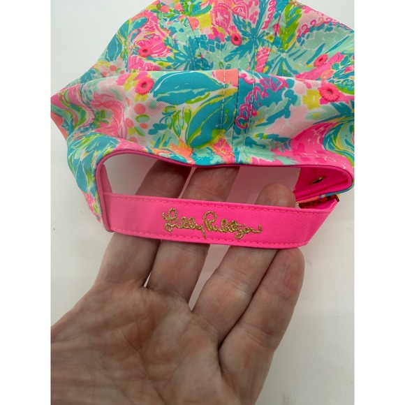 Lilly Pulitzer Womens Tropical Sun Floral Print Baseball Cap Hat Pink Multi - Picture 3 of 7